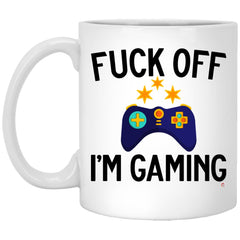Funny Gamer Mug Fck Off I'm Gaming Coffee Cup 11oz White XP8434