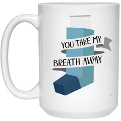 Funny Couples Relationship Asthma Mug You Take My Breath Away Coffee Cup 15oz White 21504