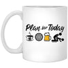 Funny Dart Player Mug Adult Humor Plan For Today Darts Coffee Cup 11oz White XP8434