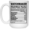 Funny Watchmaker Mug Watchmaker Nutrition Facts Coffee Cup 15oz White 21504