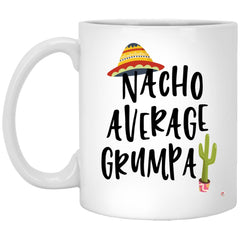 ODDITEES Funny Grumpa Mug Nacho Average Grumpa Coffee Cup 11oz White XP8434