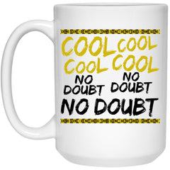 ODDITEES Funny Pop Culture Mug Cool No Doubt Coffee Cup 15oz White  21504