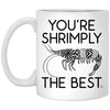Funny Shrimp Pun Mug You're Shrimply The Best Coffee Cup 11oz White XP8434