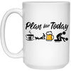 Funny Musher Mug Adult Humor Plan For Today Mushing Coffee Cup 15oz White 21504