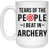 Funny Archery Mug Tears Of The People I Beat In Archery Coffee Cup 15oz White 21504