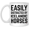 Funny Horse Mug Easily Distracted By Icelandic Horses Coffee Cup 11oz White XP8434