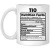 ODDITEES Funny Tio Mug Tio Nutrition Facts Coffee Cup 11oz White XP8434