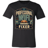 Professional WiFi Fixer Shirt Funny Tech Dad Gift Retro IT Support Tee Geek Father Shirt Internet Technician Gift Nerd Dad T-Shirt