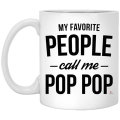 Grandpa Mug from Granddaughter Grandson My Favorite People Call Me Pop pop Coffee Cup 11oz White XP8434