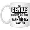 Funny Bankruptcy Lawyer Mug Evil Genius Cleverly Disguised As A Bankruptcy Lawyer Coffee Cup 11oz White XP8434