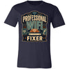 Professional WiFi Fixer Shirt Funny Tech Dad Gift Retro IT Support Tee Geek Father Shirt Internet Technician Gift Nerd Dad T-Shirt