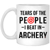 Funny Archery Mug Tears Of The People I Beat In Archery Coffee Cup 11oz White XP8434