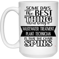 ODDITEES Funny Wastewater Treatment Plant Technician Mug Some Days The Best Thing About Being A Wastewater Treatment Plant Tech is Coffee Cup 15oz White