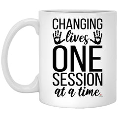 Occupational Therapist Mug OT Changing Lives One Session At A Time Coffee Cup 11oz White XP8434