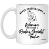 Reading Specialist Teacher Mug Never Underestimate A Woman Who Is Also A Reading Specialist Teacher Coffee Cup 11oz White XP8434