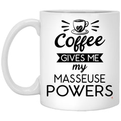 ODTGifts Funny Masseuse Mug Coffee Gives Me My Masseuse Powers Coffee Cup 11oz White XP8434