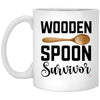 Funny Wooden Spoon Survivor Mug Coffee Cup White XP8434