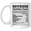 ODDITEES Funny Boyfriend Mug Boyfriend Nutrition Facts Coffee Cup 11oz White XP8434