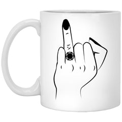 Funny Wedding Engagement Announcement Mug Ring Finger Coffee Cup 11oz White XP8434