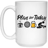 Funny Dart Player Mug Adult Humor Plan For Today Darts Coffee Cup 15oz White 21504