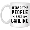 Funny Curling Mug Tears of People I Beat In Curling Coffee Cup 11oz White XP8434