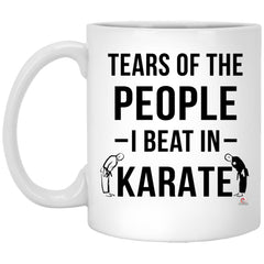 Funny Karate Mug Tears of People I Beat In Karate Coffee Cup 11oz White XP8434