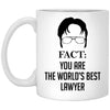 Funny Lawyer Mug Fact You Are The World's Best Lawyer Coffee Cup 11oz White XP8434