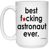 ODDITEES Funny Astronaut Mug B3st F-cking Astronaut Ever Coffee Cup 15oz White 21504