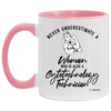 ODTGifts Cytotechnology Technician Mug Never Underestimate A Woman Who Is Also A Cytotechnology Tech Coffee Cup Two Tone Pink 11oz AM11OZ