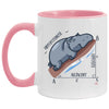 LANKEST Funny Math Teacher Mug Hippo Hypotenuse Coffee Cup Two Tone 11oz  AM11OZ