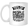ODDITEES Sarcastic Mug 70% Of People Are Stupid I'm Obviously The Other 40% Coffee Cup 11oz White