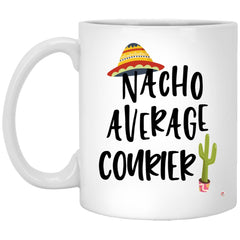 ODDITEES Funny Courier Mug Nacho Average Courier Coffee Cup 11oz White XP8434