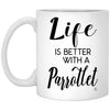 Funny Parrotlet Bird Mug Life Is Better With A Parrotlet Coffee Cup 11oz White XP8434