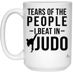 Funny Judoka Mug Tears Of The People I Beat In Judo Coffee Mug 15oz White 21504