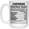 Funny Custodian Mug Custodian Nutrition Facts Coffee Cup 15oz White 21504