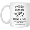 Funny Assistant Principal Mug Being An Assistant Principal Is Easy It's Like Riding A Bike Except Coffee Cup 11oz White XP8434