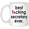 Funny Secretary Mug B3st F-cking Secretary Ever Coffee Cup 11oz White XP8434