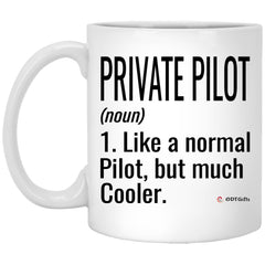 Funny Private Pilot Mug Like A Normal Pilot But Much Cooler Coffee Cup 11oz White XP8434