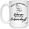 Endocrinologist Mug Never Underestimate A Woman Who Is Also An Endocrinologist Coffee Cup 15oz White 21504