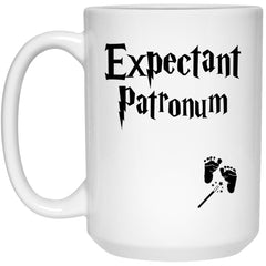 ODTGIFTS Funny Pregnancy Reveal Mug Expectant Patronum Coffee Cup 15oz White