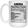 Funny Amma Mug Amma Nutrition Facts Coffee Cup 15oz White 21504