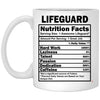 Funny Lifeguard Mug Lifeguard Nutrition Facts Coffee Cup 11oz White XP8434