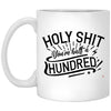 Funny 50th Birthday Mug Holy Sh1t Youre Half A Hundred Coffee Cup 11oz White XP8434