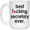 Funny Secretary Mug B3st F-cking Secretary Ever Coffee Cup 15oz White 21504