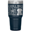 Funny Buddhist Tumbler Chill Bro You Need To Let That Sh-t Go Laser Etched 30oz Stainless Steel Tumbler