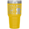 Funny Buddhist Tumbler Chill Bro You Need To Let That Sh-t Go Laser Etched 30oz Stainless Steel Tumbler