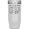 Funny Dog Tumbler I Dont Care Who Dies In A Movie Laser Etched 20oz Stainless Steel Tumbler