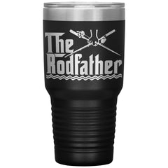 Funny Fishing Tumbler For Dad The Rod Father Laser Etched 30oz Stainless Steel Tumbler