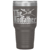 Funny Fishing Tumbler For Dad The Rod Father Laser Etched 30oz Stainless Steel Tumbler