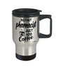 Funny Pharmacist Travel Mug Instant Pharmacist Just Add Coffee 14oz Stainless Steel